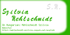 szilvia mehlschmidt business card